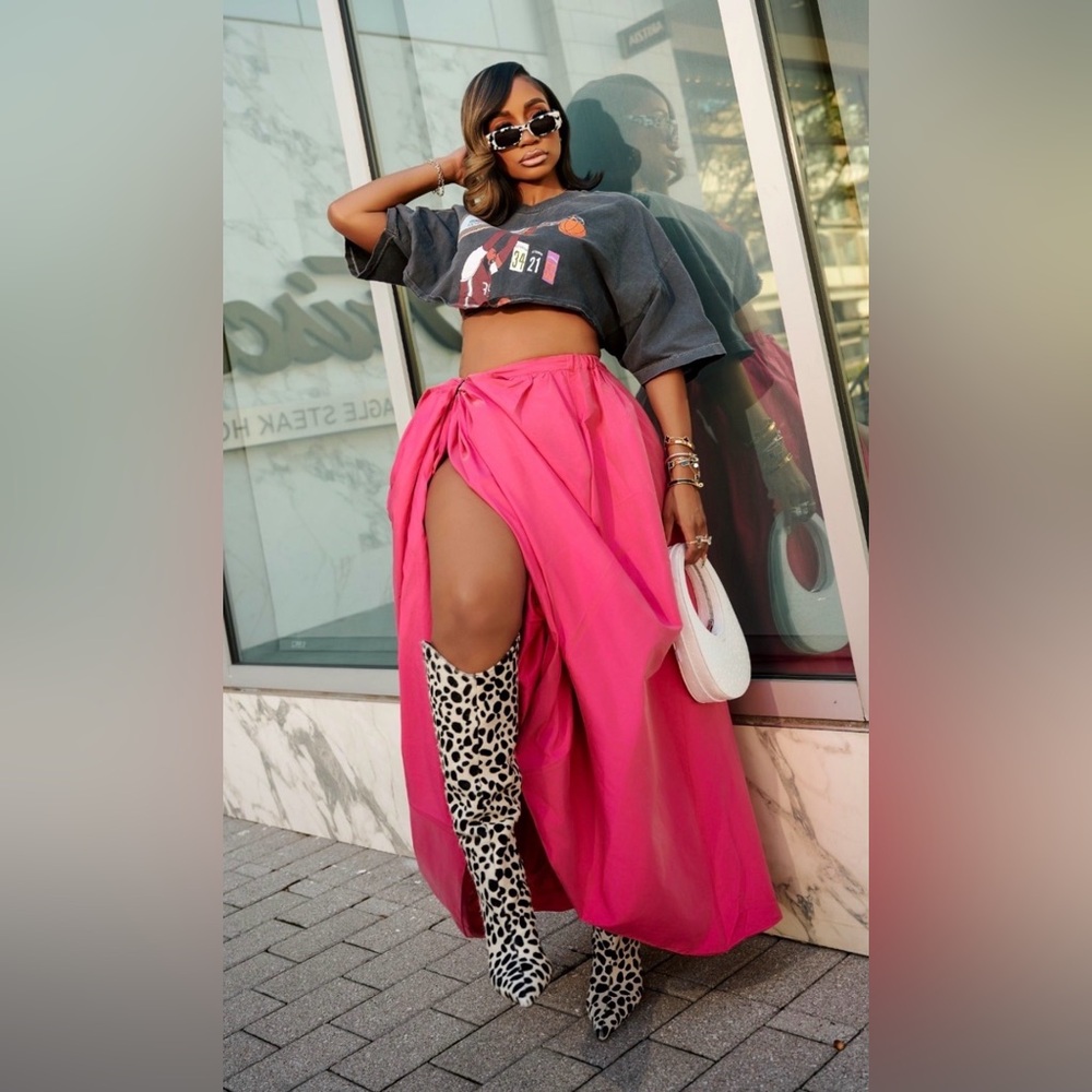 Fuchsia Maxi Skirt